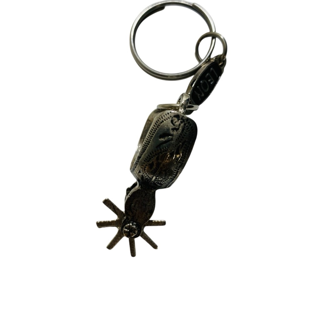 Boot Spur Western Cowboy Metal Keychain Llavero Vaquero Southwest Fields New